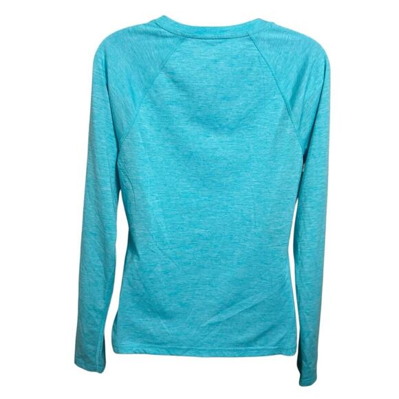 Women's Ideology Light Blue V-Neck Athletic top Sz Medium Long-Sleeve Pullover - Picture 6 of 7